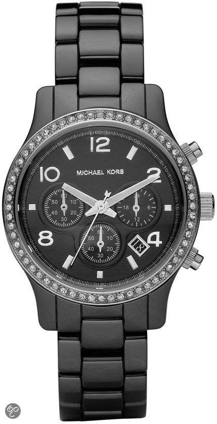 zwart michael kors horloge|michael kors pols horloge.